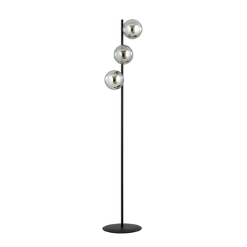 Emibig - Lampa stojąca Rossi LP3 grafit - wysokość 150 cm, stal lakierowana, szkło