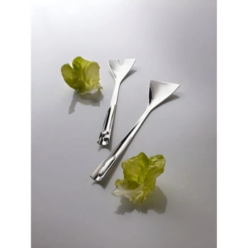 Casa Bugatti – Zestaw sztućców do sałaty Acqua – stal nierdzewna, połysk, 30 cm