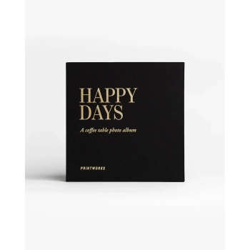 Printworks - Album fotograficzny Happy Days – czarny, 24×24 cm