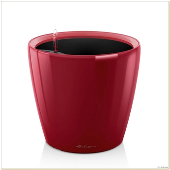 Lechuza - Donica Classico LS - średnica 43 cm, czerwona, połysk