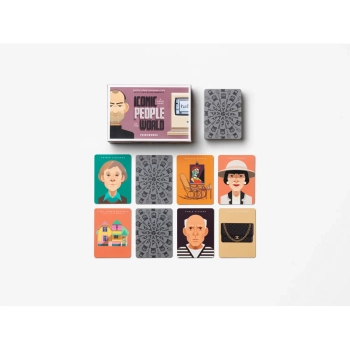 Printworks - Gra memo edukacyjna Kultowi ludzie – 50 kart, design premium