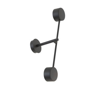 Emibig – Kinkiet ścienny NATSU K2 – czarny mat, dwupunktowy, metalowy