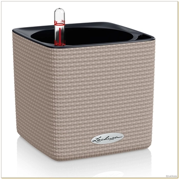 Lechuza - Doniczka Cube Color 16 - wysokość 16 cm, piaskowy brąz