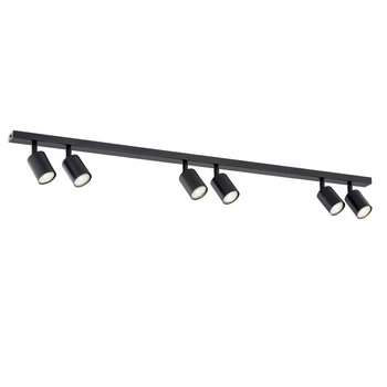 Emibig - Lampa sufitowa Flash 6 black - szerokość 116 cm, stal lakierowana proszkowo