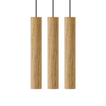 UMAGE (Vita) - Lampa Chimes Cluster 3 - wysokość 22 cm, naturalny dąb