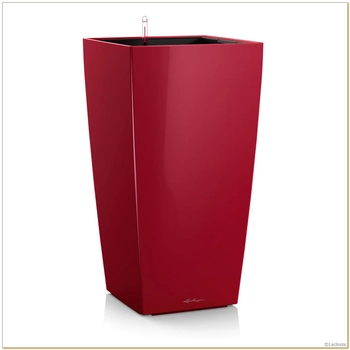 Lechuza - Doniczka Cubico 30 - wysokość 56,50 cm, czerwona, połysk