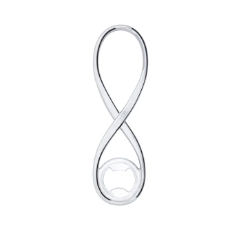 Casa Bugatti – Otwieracz do butelek Infinity – chromowany, srebrny, polerowany