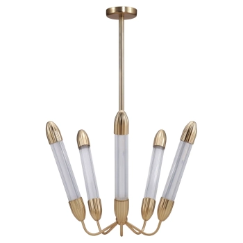 UMAGE (Vita) - Żyrandol sufitowy Lemon Squeeze Penta short - mosiądz, 5 kloszy