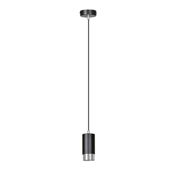 Emibig - Lampa wisząca Fumiko 1 black/chrome - wysokość max 100 cm, stal lakierowana