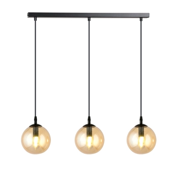 Emibig - Lampa wisząca Cosmo 3 BL miodowa - wysokość max 100 cm, stal lakierowana, szkło