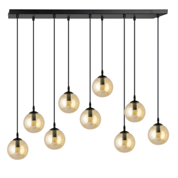 Emibig - Lampa wisząca Cosmo 9 BL miodowa - wysokość max 100 cm, stal lakierowana, szkło