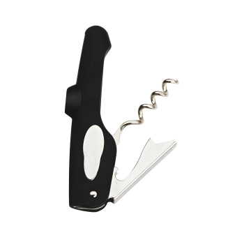 Casa Bugatti - Korkociąg kelnerski Elypto – czarny, stal nierdzewna