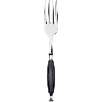 Casa Bugatti - Widelec do serwowania Country – czarna, chromowany pierścień