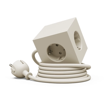 Avol - Listwa zasilająca Square 1 z podwójnym USB-C 30 W i magnetyczną podstawą, 1,8 m - beżowa