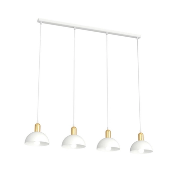 Emibig - Lampa wisząca Moto 4 PREM BL white/gold - wysokość max 140 cm, stal malowana proszkowo