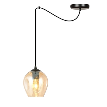 Emibig - Lampa wisząca Level 1 BL miodowa - wysokość max 200 cm, stal lakierowana, szkło