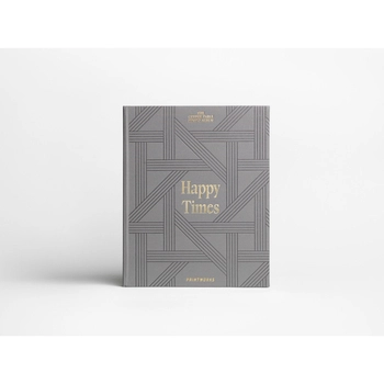 Printworks - Album fotograficzny Happy Times XL – szary, tkaninowa oprawa