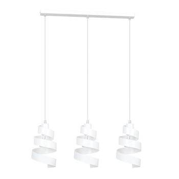 Emibig - Lampa wisząca Saga 3 white - wysokość 80 cm, stal lakierowana