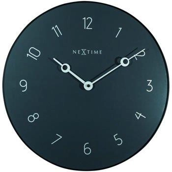 NeXtime – Zegar ścienny Carousel ze szkła i metalu, zielono-szary, 40 cm