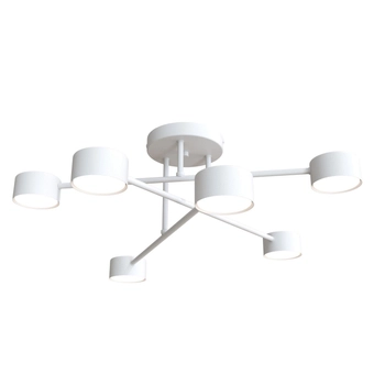 Emibig - Lampa sufitowa Halo 6 white - szerokość 60 cm, stal malowana proszkowo