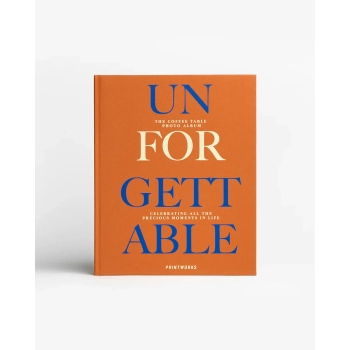 Printworks – Album fotograficzny Unforgettable XL, pomarańczowy, 33 × 27 cm