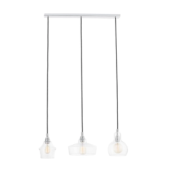 Kaspa - Lampa wisząca listwa 3 Longis - długość listwy 75 cm, srebrna