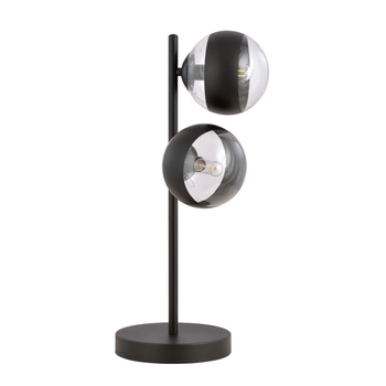 Emibig - Lampa stołowa Rossi LN2 stripe- wysokość 38 cm, stal lakierowana, szkło