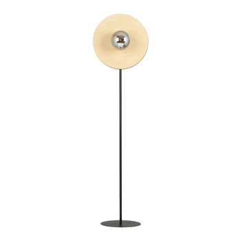 Emibig - Lampa stojąca Soho LP1 grafit - wysokość 150 cm, stal lakierowana proszkowo, sklejka, szkło