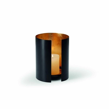 Philippi – Świecznik Isabelle - czarno - złoty, średnica 14 cm