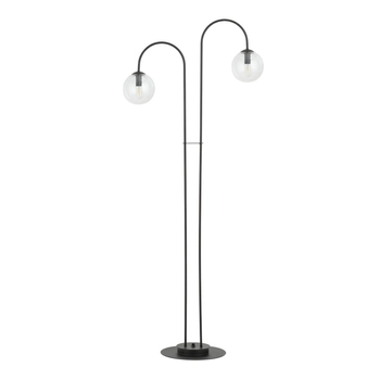 Emibig - Lampa stojąca Archi LP2 BL transparent - wysokość 148 cm, stal lakierowana proszkowo, szkło