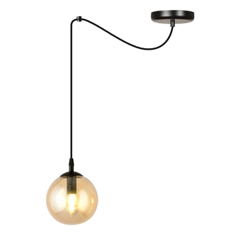 Emibig - Lampa wisząca Gigi 1 BL miodowa - wysokość max 200 cm, stal lakierowana, szkło