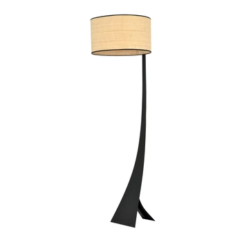 Emibig - Lampa stojąca Estrella LP1 rattan - wysokość 157 cm, stal lakierowana, abażur