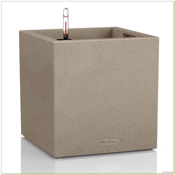 Lechuza - Doniczka Canto Stone kostka 40 - wysokość 40 cm, piaskowa