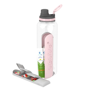 Asobu - Butelka Electrolyte Pink - różowa, pojemność 1,2 L