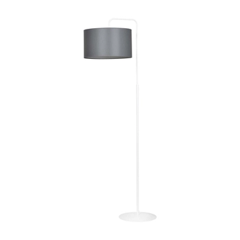 Emibig - Lampa stojąca Trapo LP1 BL white/gray - wysokość 150 cm, stal lakierowana, abażur