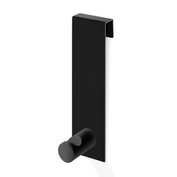 Zack - Wieszak na szybę prysznicową BATOS - czarny, wysokość 14,50 cm