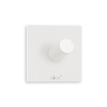 Zack - Kwadratowy haczyk na ręczniki PECO - długość 5 cm, biały