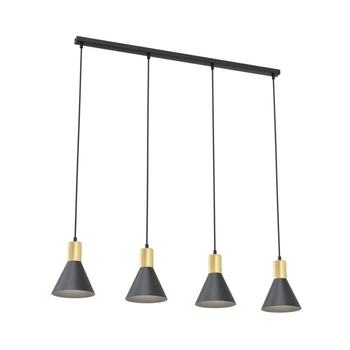 Emibig - Lampa wisząca Rosa 4 BL - wysokość max 140 cm, stal malowana proszkowo