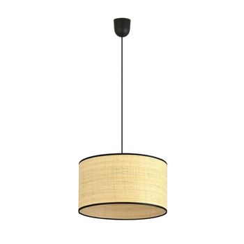 Emibig - Lampa wisząca Aston 1 Rattan - wysokość max 100 cm, stal lakierowana, abażur
