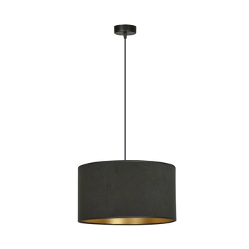 Emibig - Lampa wisząca Hilde 1 bl black - wysokość max 100 cm, stal lakierowana, abażur