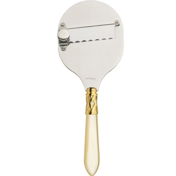 Casa Bugatti - Łyżka do trufli Aladdin – perłowa kość słoniowa, złoty pierścień