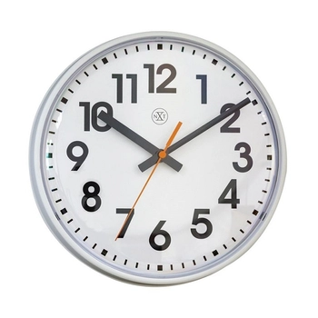 NeXtime – Zegar ścienny Peter z cichym mechanizmem – biały, 26 cm