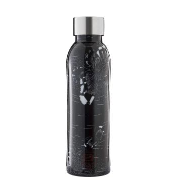 Casa Bugatti - Butelka termiczna B Bottles Twin – czarna z motywem motyli, 500 ml
