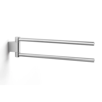 Zack - Wieszak na ręczniki podwójny ruchomy ATORE - głębokość 46 cm, stal matowa