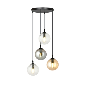 Emibig - Lampa wisząca Cosmo 4 BL Premium mix - wysokość max 100 cm, stal lakierowana, szkło