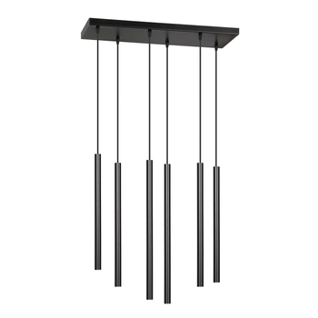 Emibig - Lampa wisząca Selter 6 black - wysokość max 120 cm, stal lakierowana