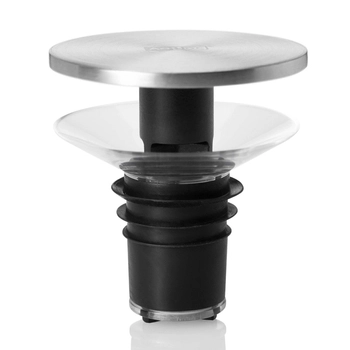 AdHoc - Korek i nalewak CHAMP - srebrny, średnica 4,50 cm