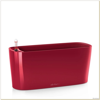 Lechuza - Doniczka Delta 20 - długość 40 cm, czerwona, połysk