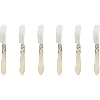 Casa Bugatti - Nożyki do masła Aladdin – perłowa kość słoniowa, zestaw 6 sztuk