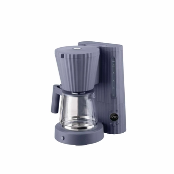Alessi - Przelewowy ekspres do kawy PLISSE - szary, pojemność 1,5 L